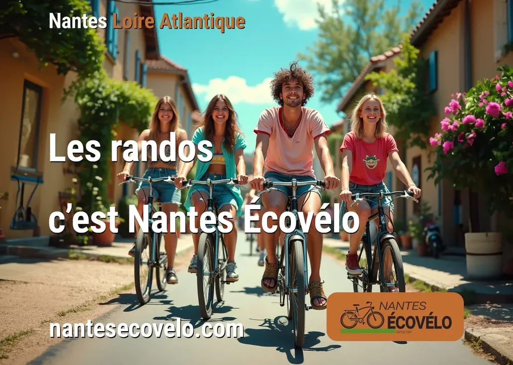 Affiche publicitaire pour une randonnée à vélo.