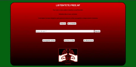 Capture d'écran de l'application en ligne Liste En Tête.