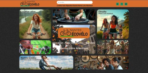 Capture d'écran du site web de Nantes ÉcoVélo.